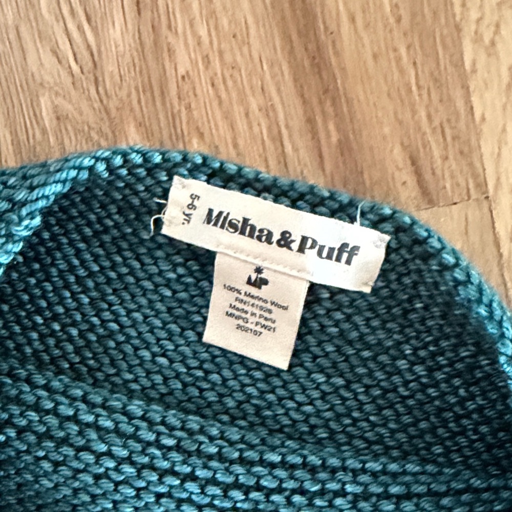 Misha And Puff Teal Knit Sweater Top - Picture 3 of 3
